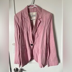Zara Linen blend pink blazer